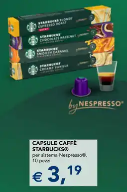 Esselunga Capsule caffè Starbucks offerta