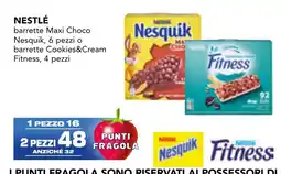 Esselunga barrette Maxi Choco Nesquik o barrette Cookies&Cream Fitness offerta