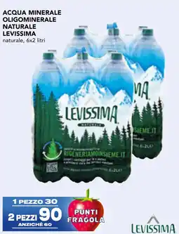 Esselunga Acqua minerale oligominerale naturale Levissima offerta
