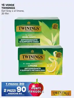 Esselunga Tè Verde Twinings Earl Grey o al limone offerta