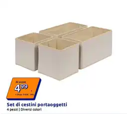 Action Set di cestini portaoggetti offerta