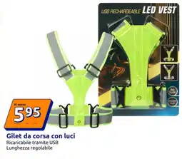 Action Gilet da corsa con luci offerta