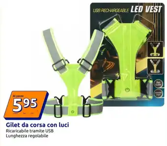 Gilet da corsa con luci