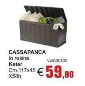 Cassapanca Keter Cm. 117x45x58h
