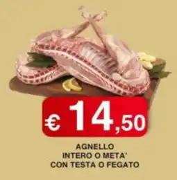 Orsini Market Agnello intero o meta' con testa o fegato offerta