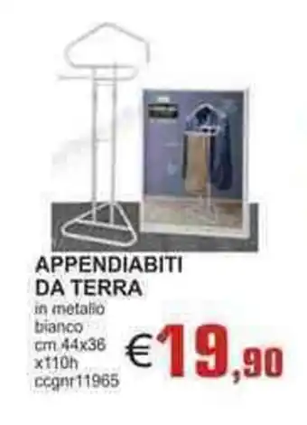 Appendiabiti da Terra cm. 44x36x110h