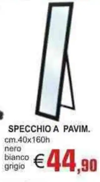 Brickea Specchio A Pavim. cm. 40x160h offerta