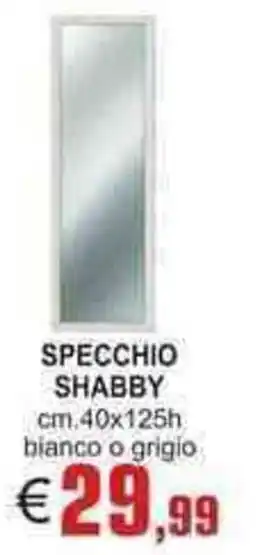 Brickea Specchio Shabby cm. 40x125h offerta