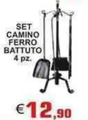 Brickea Set Camino Ferro Battuto 4pz. offerta