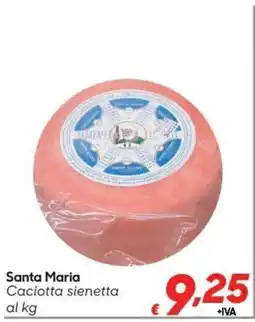 Pac Cash&Carry Santa Maria Caciotta sienetta offerta