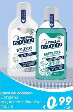 Pac Cash&Carry Pasta del capitano collutorio antiplacca/whitening offerta