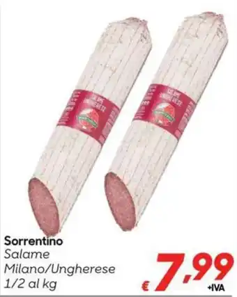 Pac Cash&Carry Sorrentino Salame Milano/Ungherese offerta
