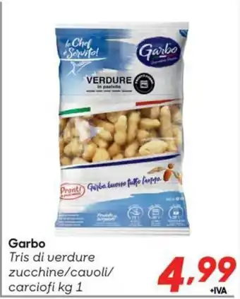 Garbo Tris di verdure zucchine/cavoli/carciofi