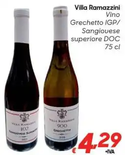 Pac Cash&Carry Villa Ramazzini Vino Grechetto IGP/ Sangiovese superiore DOC offerta