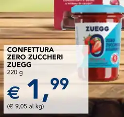 Esselunga Confettura zero zuccheri Zuegg offerta