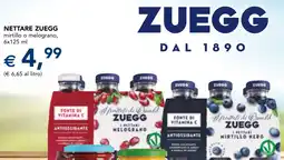 Esselunga Nettare Zuegg mirtillo o melograno, offerta