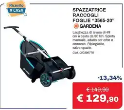 Eurobrico Spazzatrice raccogli foglie Gardena offerta