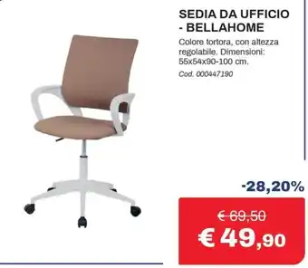 Eurobrico Sedia da ufficio BellaHome offerta