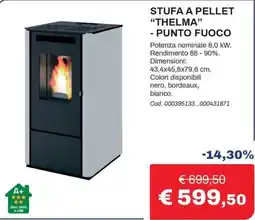 Eurobrico Stufa a pellet Thelma - Punto fuoco offerta