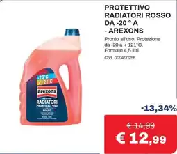 Eurobrico Protettivo radiatori rosso Arexons offerta