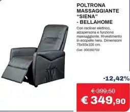 Eurobrico Poltrona massaggiante "Siena" - Bellahome offerta