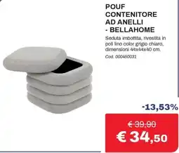 Eurobrico Pouf contenitore ad anelli - BellaHome offerta