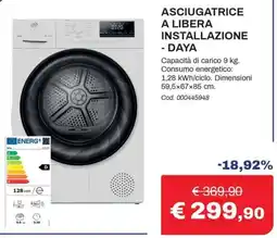 Eurobrico Asciugatrice a libera installazione - Daya offerta