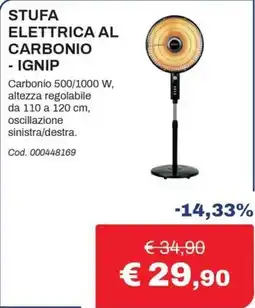 Eurobrico Stufa elettrica al carbonio - Ignip offerta