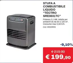 Eurobrico Stufa a combustibile liquido "Tectro SRE0031TC" offerta