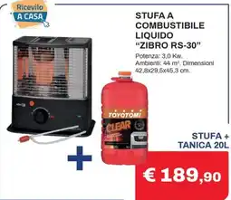 Eurobrico Stufa a combustibile liquido Zibro RS-30 offerta