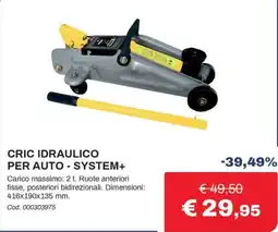 Eurobrico Cric idraulico per auto - System+ offerta