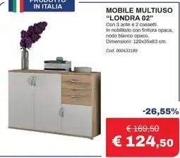 Eurobrico Mobile multiuso "Londra 02" offerta