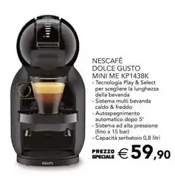 Esselunga NESCAFÉ DOLCE GUSTO MINI ME KP1438K offerta