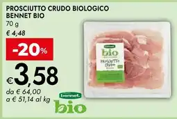 Bennet Prosciutto crudo biologico Bennet Bio offerta