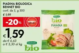 Bennet Piadina biologica Bennet bio offerta