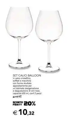Esselunga SET CALICI BALLOON offerta