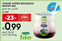 Bennet Yogurt intero biologico Bennet bio offerta