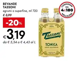 Bennet Tassoni tonica agrumi o superfine offerta