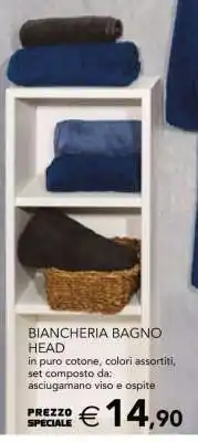 Esselunga BIANCHERIA BAGNO HEAD offerta