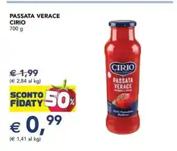 Esselunga Passata Verace Cirio offerta