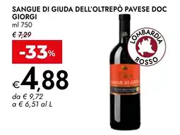 Bennet Sangue di Giuda dell'Oltrepò Pavese DOC Giorgi offerta