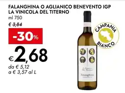Bennet Falanghina o Aglianico Benevento IGP La Vinicola del Titerno offerta