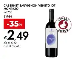 Bennet CABERNET SAUVIGNON VENETO IGT MONRATO offerta