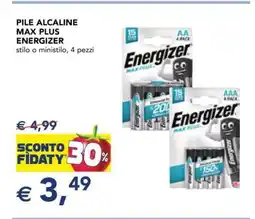 Esselunga PILE ALCALINE MAX PLUS ENERGIZER offerta