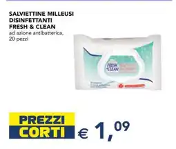 Esselunga SALVIETTINE MILLEUSI DISINFETTANTI FRESH&CLEAN offerta