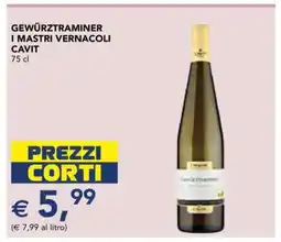 Esselunga Gewürztraminer I Mastri Vernacoli Cavit offerta