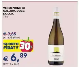 Esselunga VERMENTINO DI GALLURA DOCG SARAJA offerta