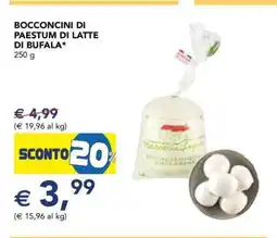 Esselunga BOCCONCINI DI PAESTUM DI LATTE DI BUFALA offerta