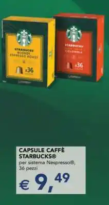 Esselunga CAPSULE CAFFÈ STARBUCKS offerta