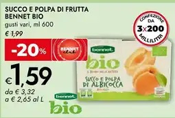 Bennet Succo e polpa di frutta Bennet bio offerta